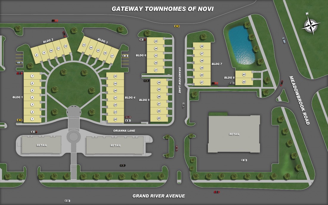 Novi Townhomes For Sale - Gateway Townhomes of Novi - Site_plan_-_V4(1)